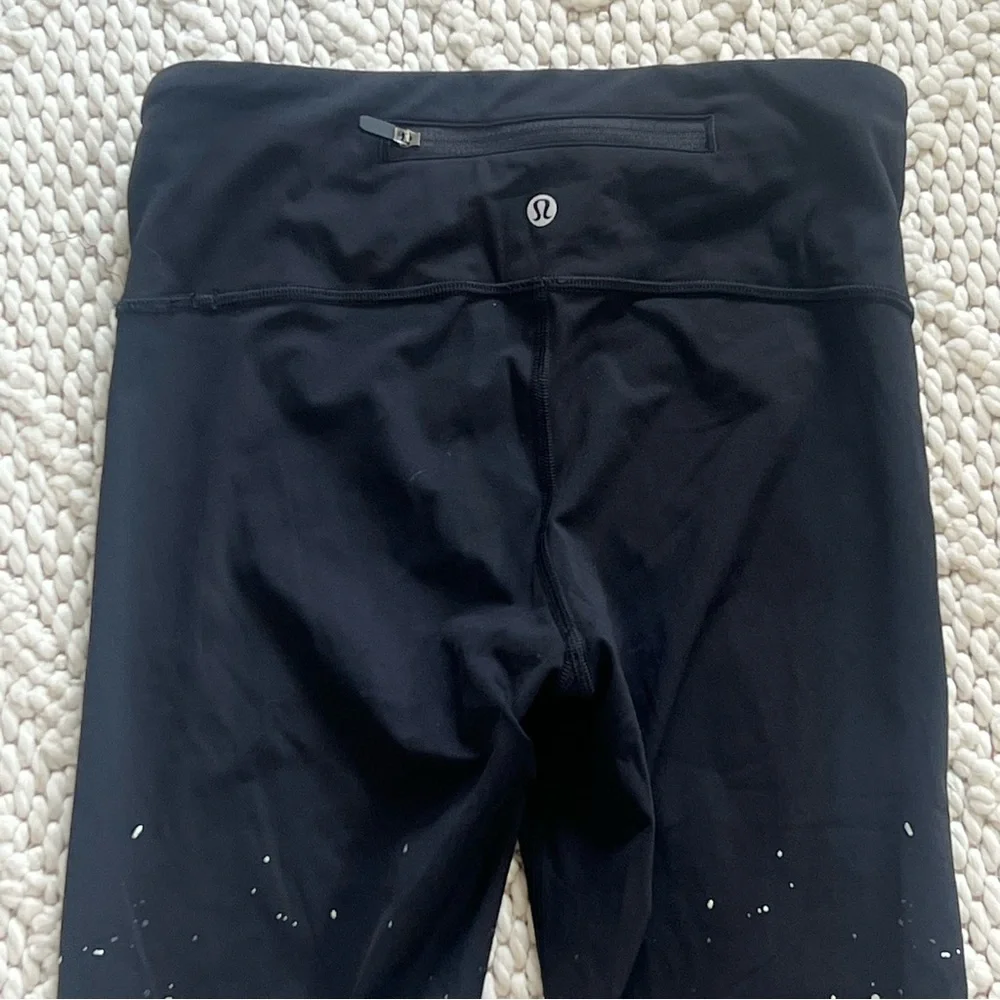 LULULEMON Speed Wunder Under Limited Edition Mid Rise Black Leggings Womens 6